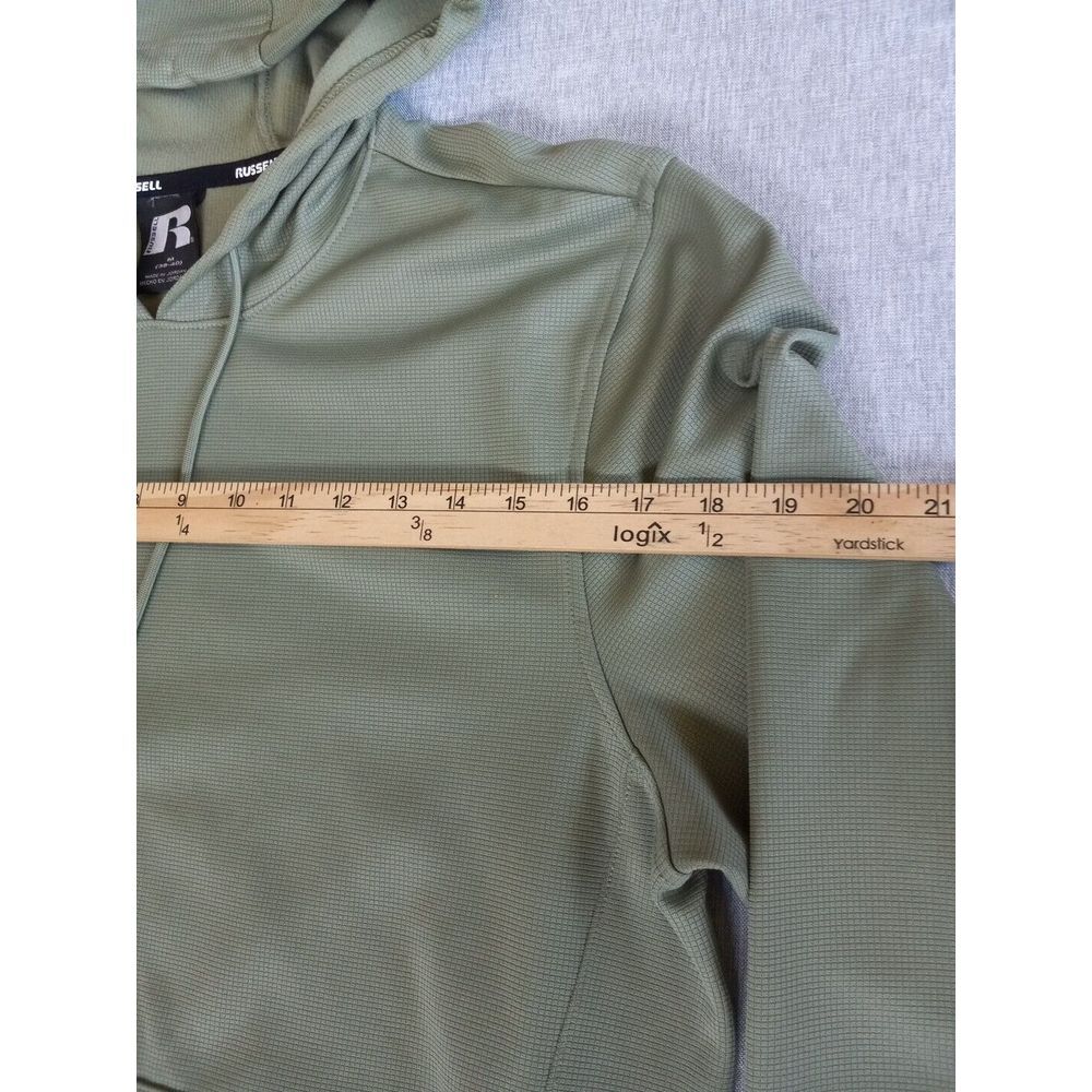 Russell Men Medium 38-40 Fleece‎ Hoody Drawstring Sweater Military Green Jacket - Picture 2 of 12